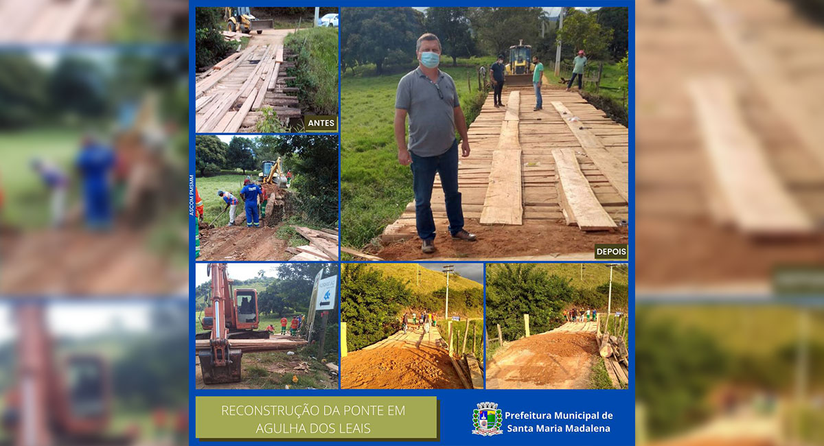 Prefeitura conclui reconstrução de mais uma ponte na zona rural