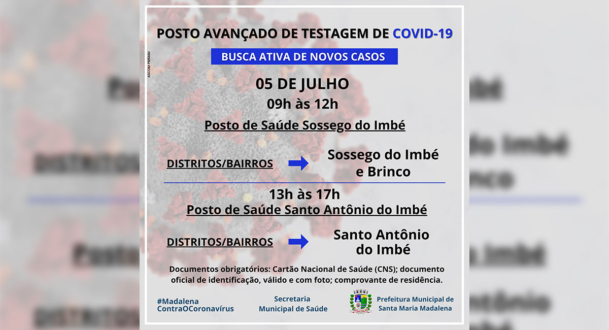 Covid-19: Prefeitura prossegue com Programa Busca Ativa nos distritos