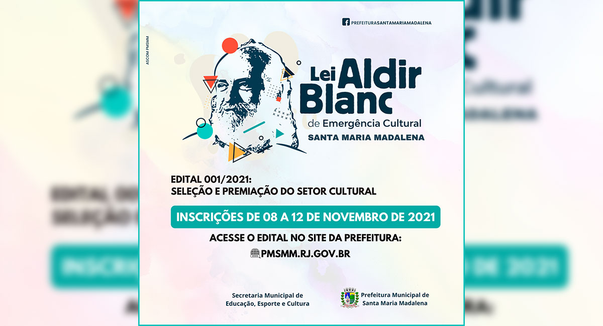Prefeitura lança edital para a área de cultura com recursos da Lei 'Aldir Blanc'
