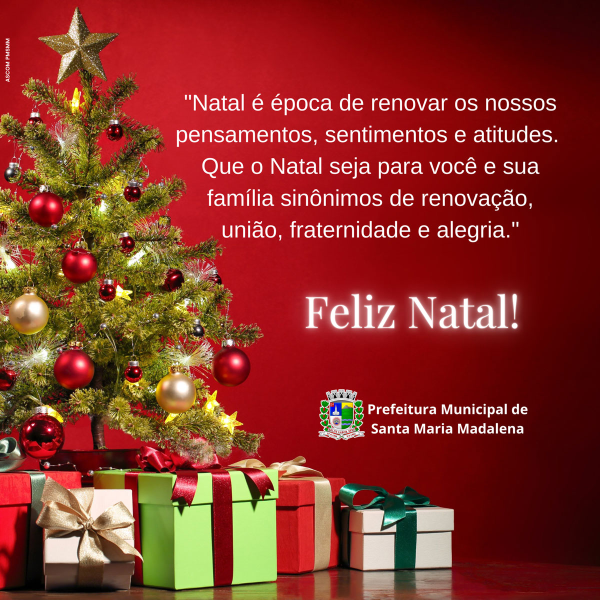 MENSAGEM DE NATAL E ANO NOVO À POPULAÇÃO DE MATELÂNDIA. — Câmara