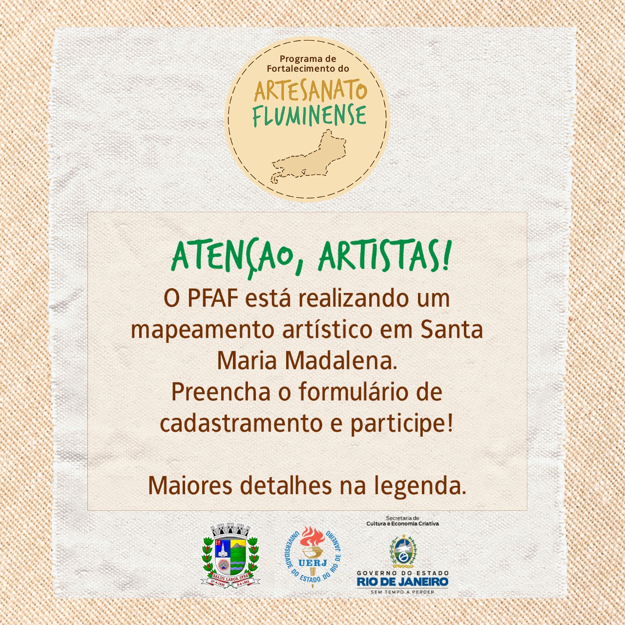 Cadastro no Programa de Fortalecimento do Artesanato Fluminense vai até 11 de novembro