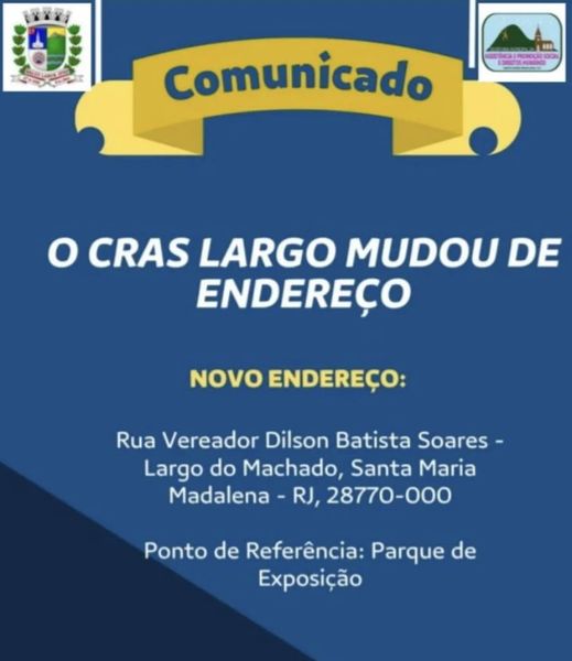 Utilidade Pública: Cras Largo do Machado agora está localizado em um novo endereço!