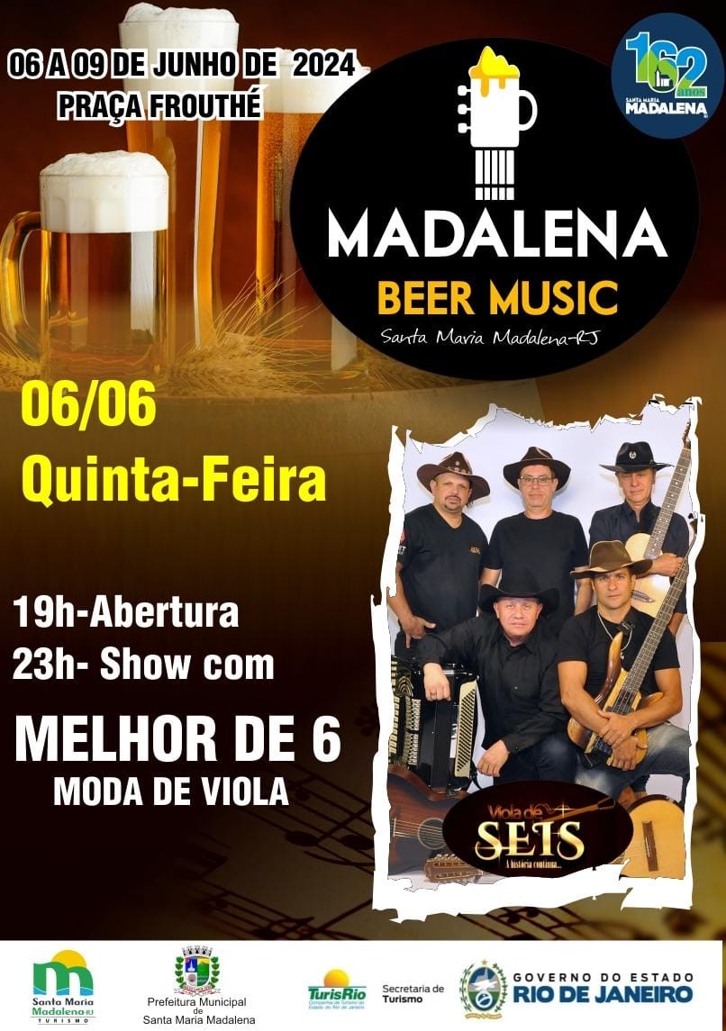 Santa Maria Madalena celebra 162 Anos com grande evento: Madalena Beer Music