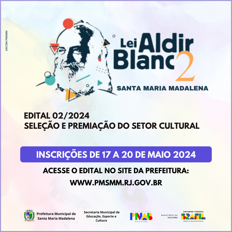 Prefeitura anuncia novo edital da Lei Aldir Blanc para selecionar Projetos Culturais