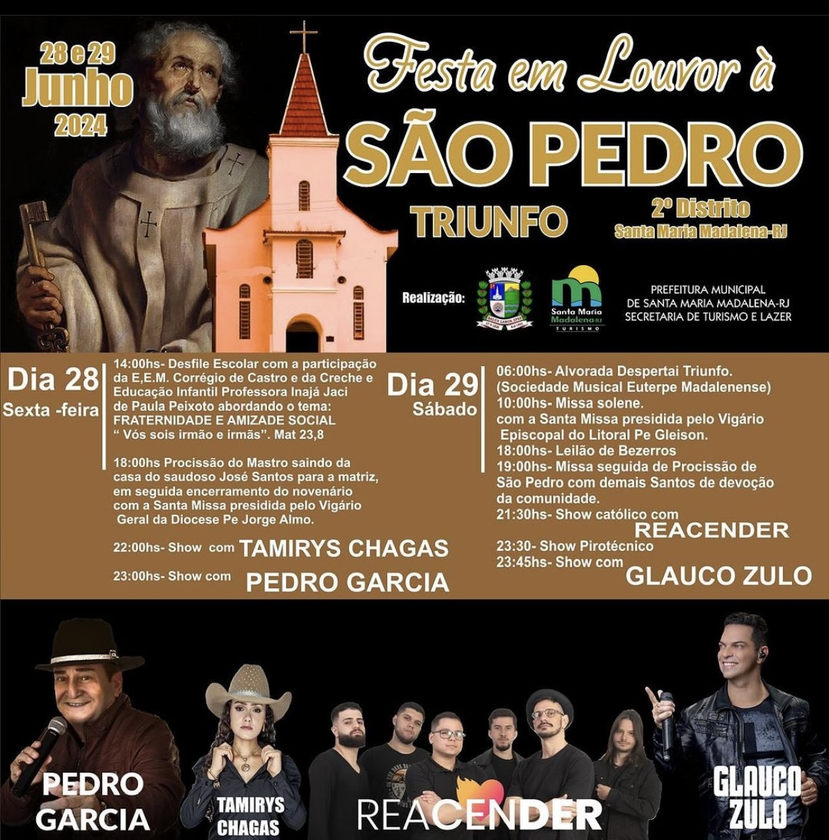 Tradicional festa de São Pedro tem início nesta sexta-feira em Triunfo