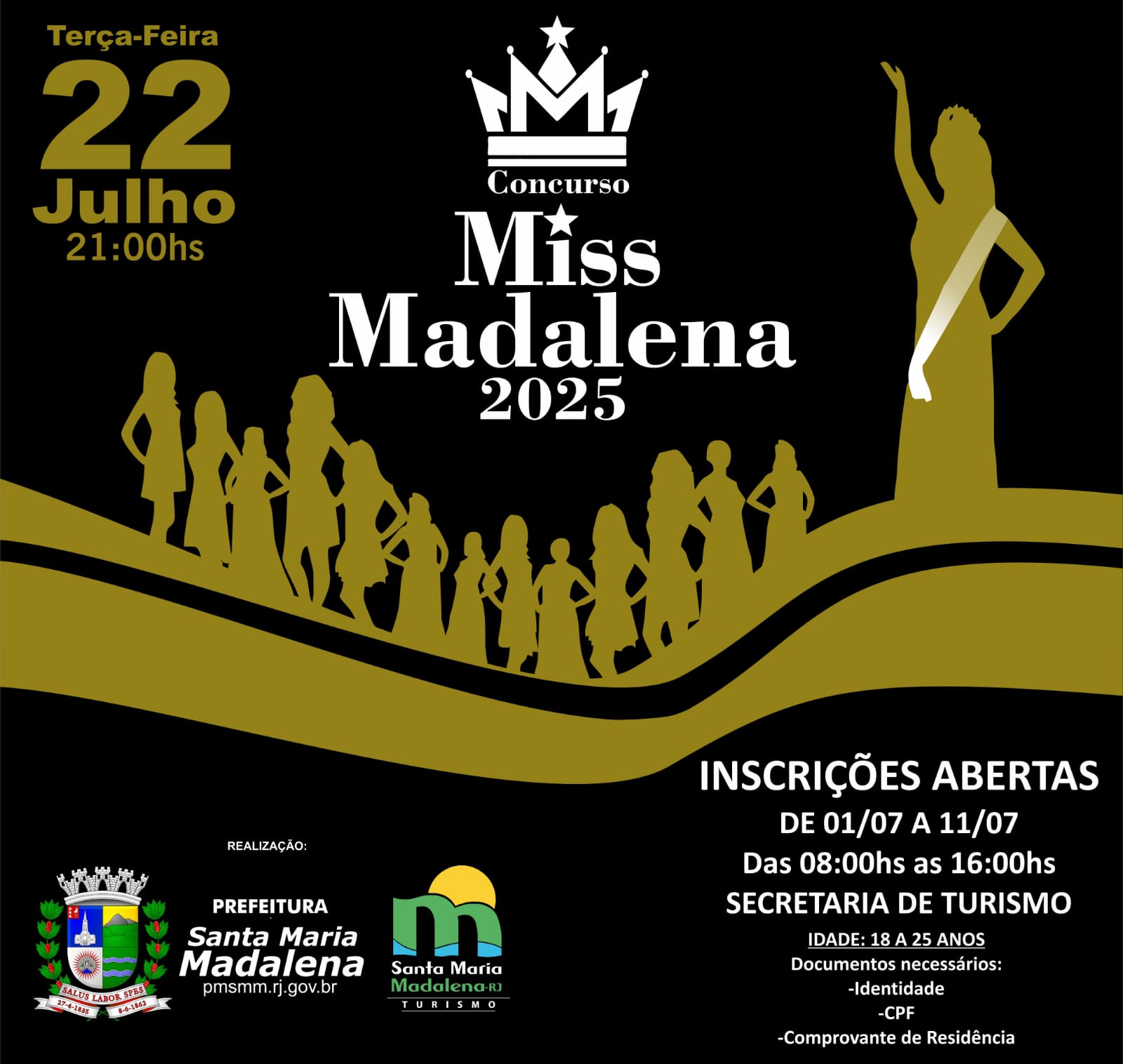 Miss Madalena 2025 - Inscrições abertas até 11 de julho