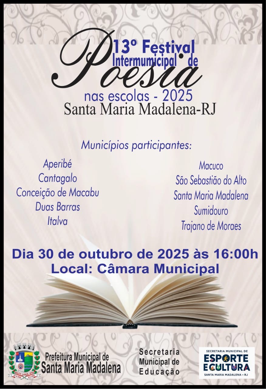 Vem aí o 13º Festival Intermunicipal de Poesia: talentos das escolas da região em destaque!