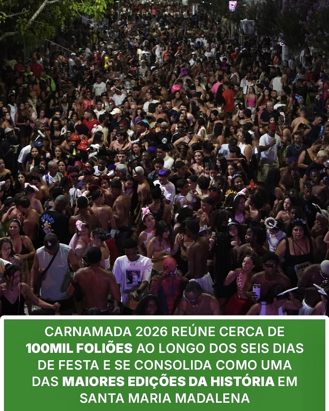 CarnaMada 2026 entra para a história em Santa Maria Madalena