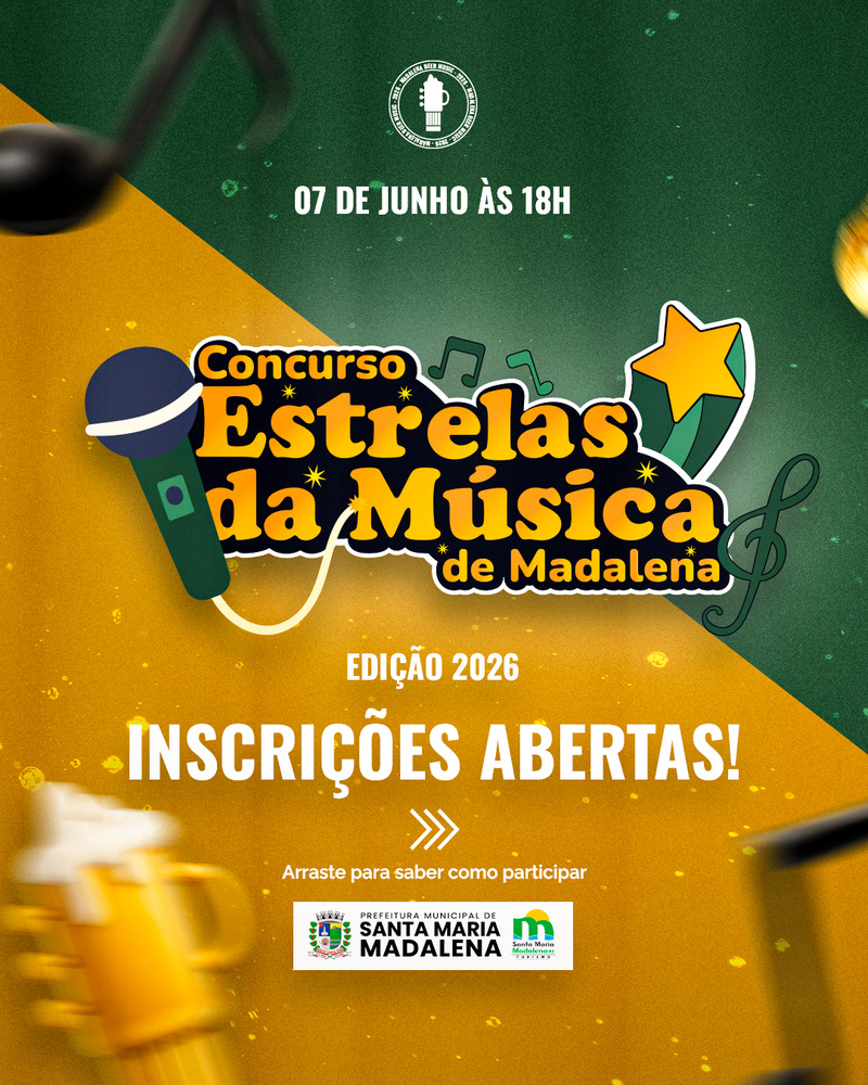 Concurso Estrelas da Música de Madalena 2026 está com inscrições abertas