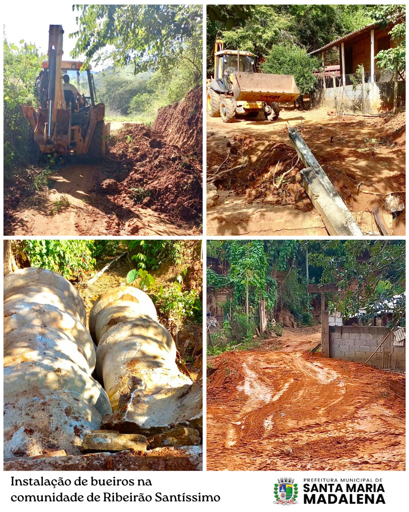 Prefeitura realiza melhorias na infraestrutura rural com instalação de bueiros e manutenção de estradas